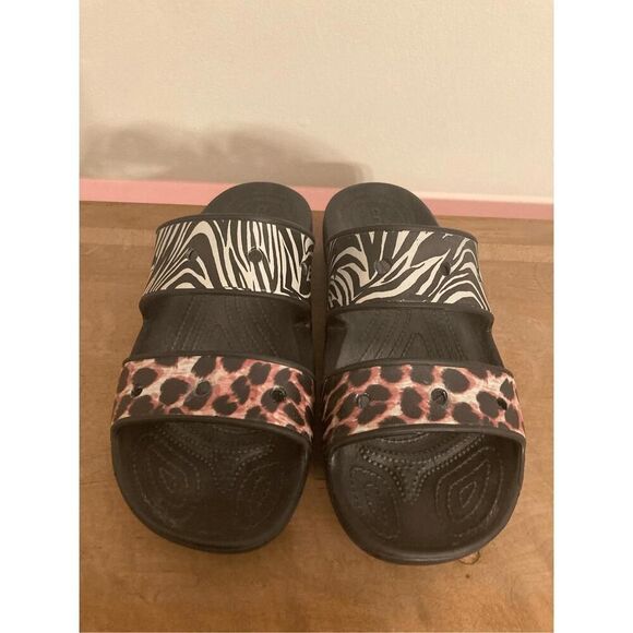 Crocs animal remix womens 12 mens 10 slip on sandals slides - Picture 3 of 6